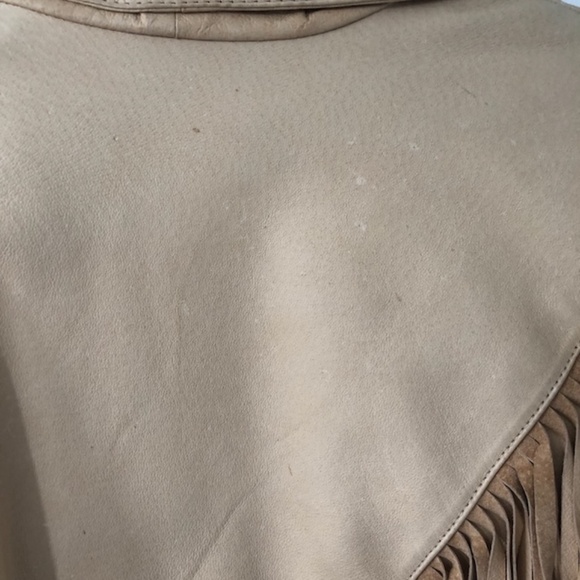 Vintage Leather Tassel Jacket - Tan - Picture 10 of 16